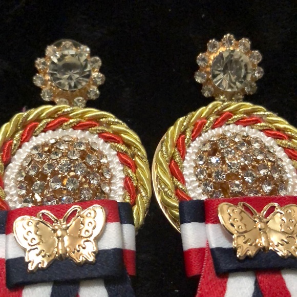 Royal Butterfly Earrings - Picture 3 of 4